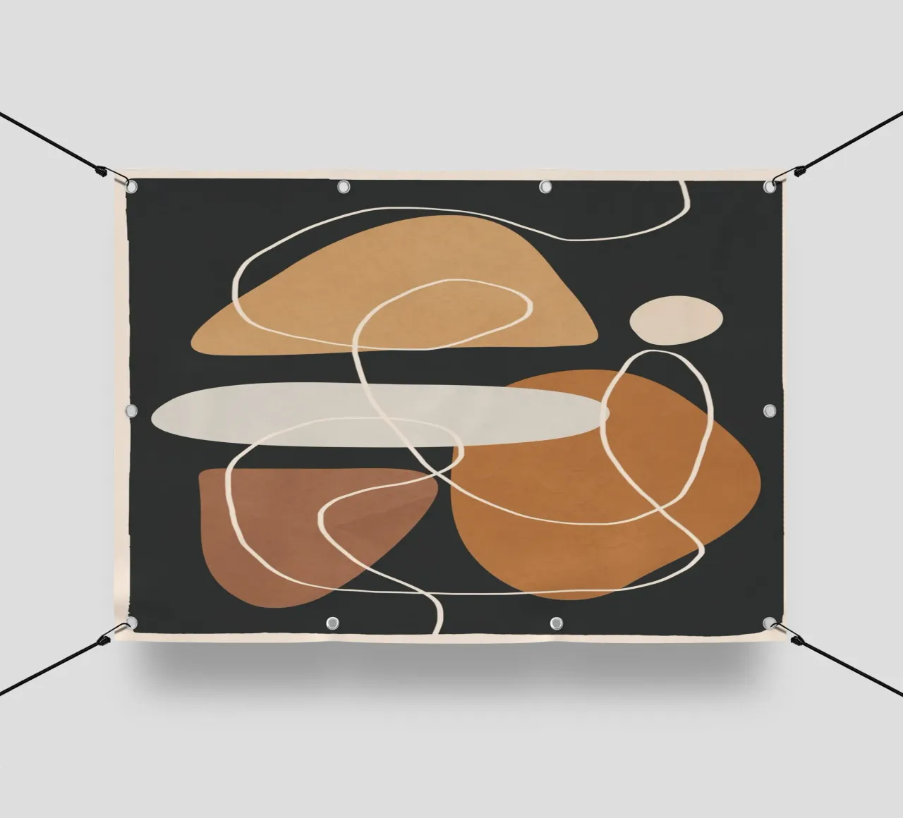Minimal Colorful Abstract Shapes 1 bâche pvc de Flow Line