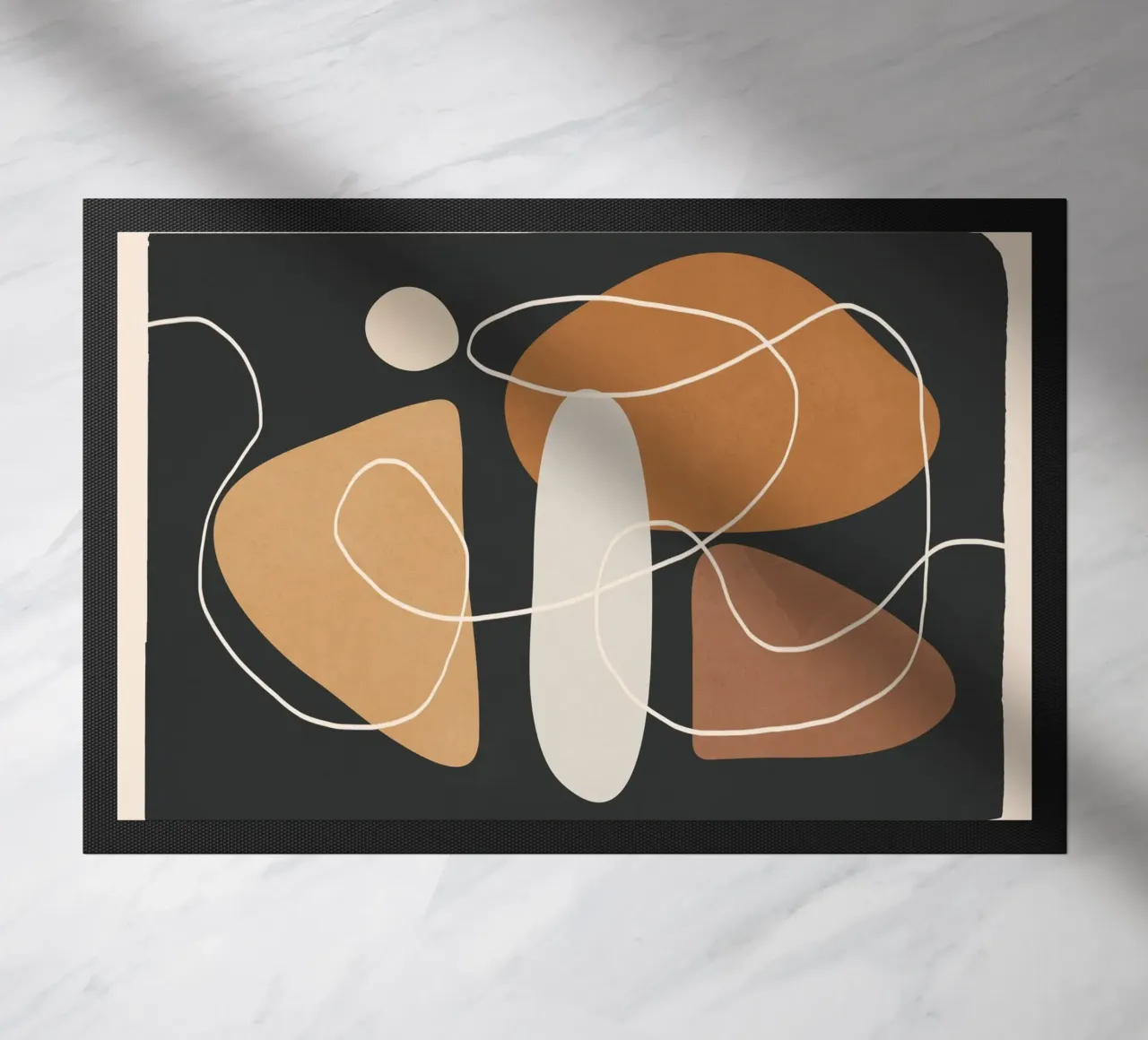 Minimal Colorful Abstract Shapes 1 deurmat van Flow Line