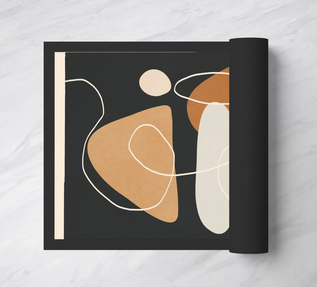 Minimal Colorful Abstract Shapes 1 felpudo de Flow Line