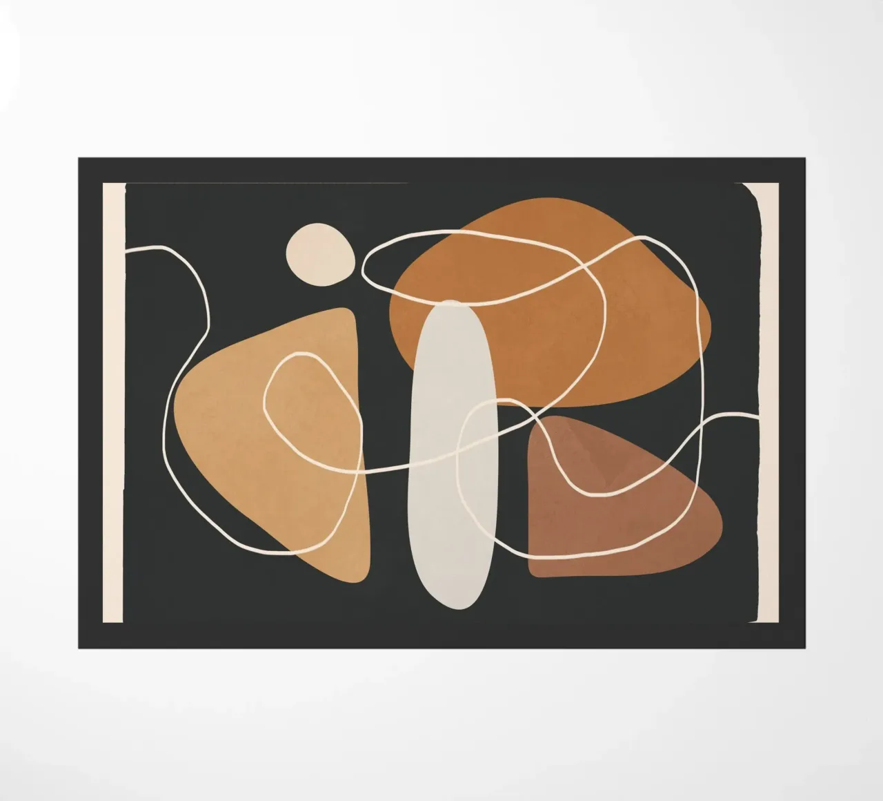 Minimal Colorful Abstract Shapes 1 deurmat van Flow Line