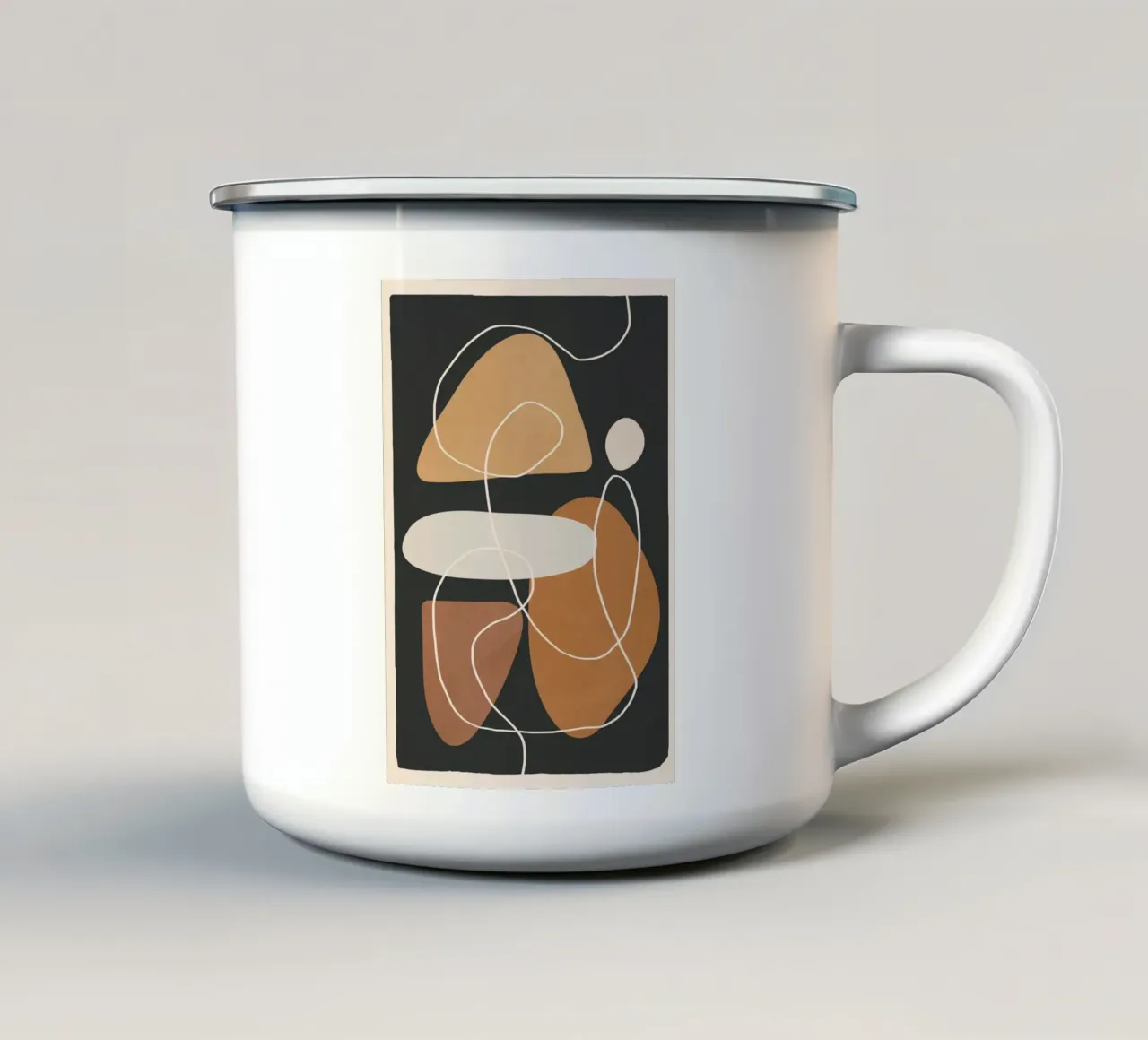 Minimal Colorful Abstract Shapes 1 tazza in smalto da Flow Line