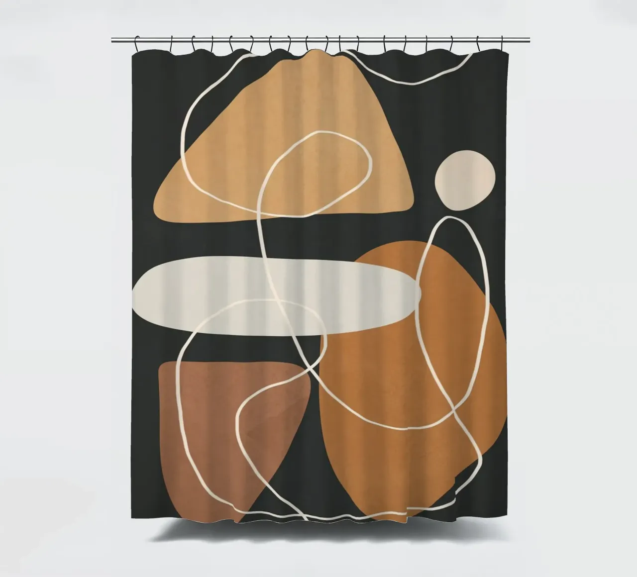 Minimal Colorful Abstract Shapes 1 douchegordijn van Flow Line