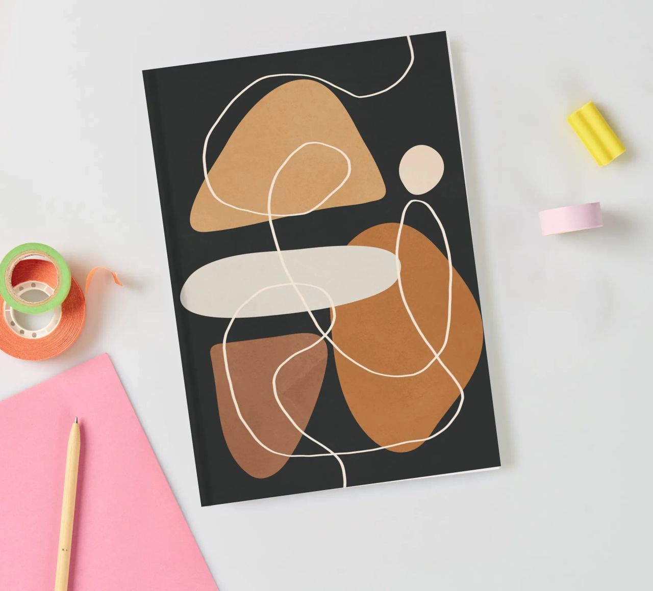 Minimal Colorful Abstract Shapes 1 notebook by Flow Line