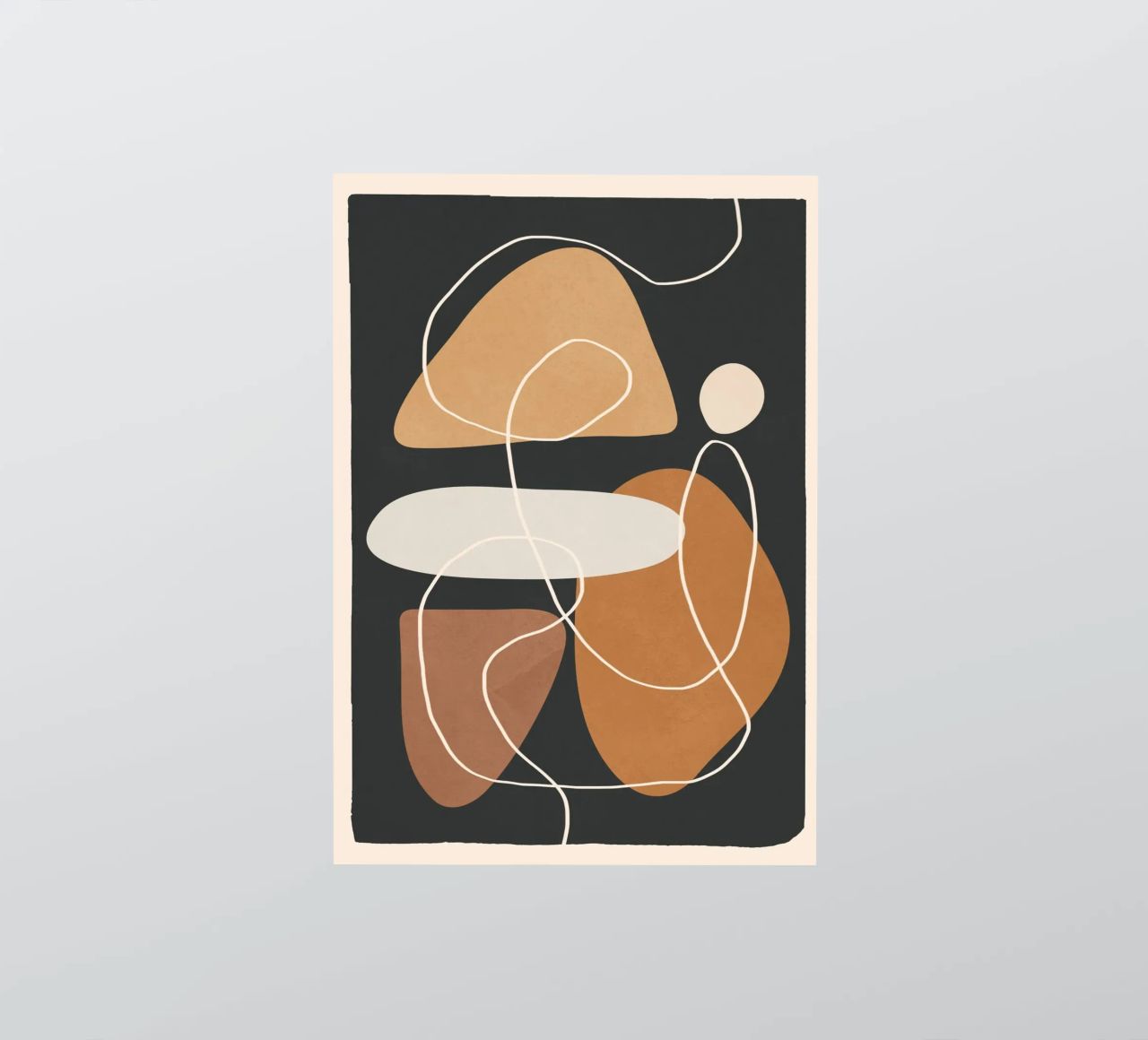 Minimal Colorful Abstract Shapes 1 pegatina de Flow Line