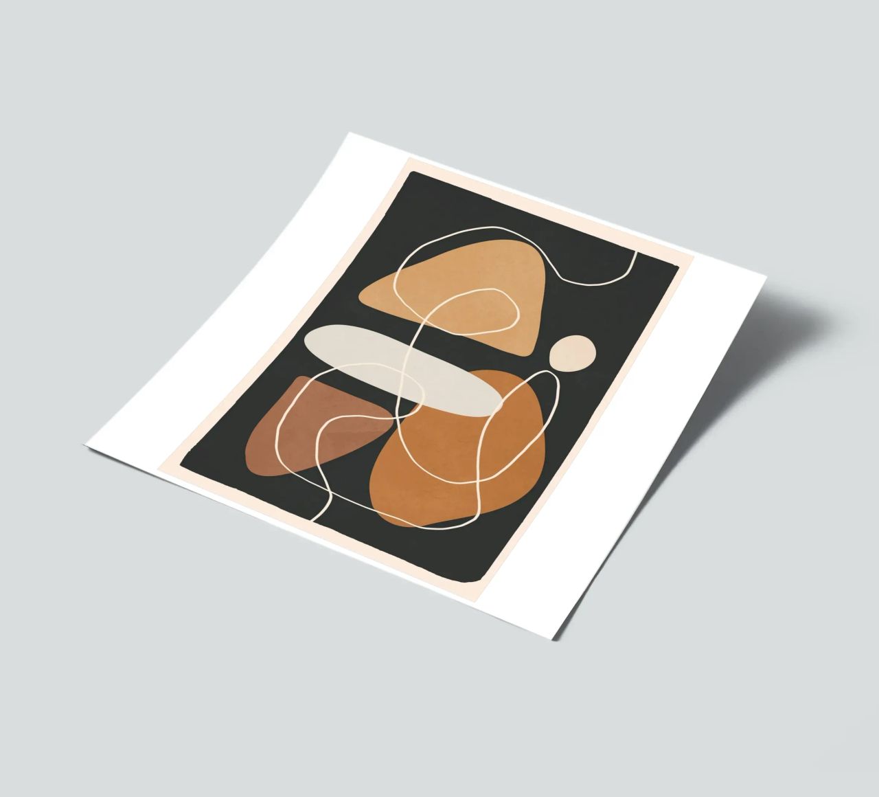 Minimal Colorful Abstract Shapes 1 foglio adesivo da Flow Line