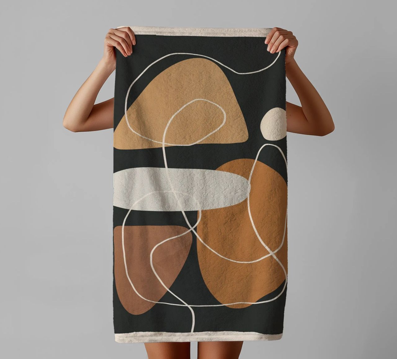 Minimal Colorful Abstract Shapes 1 toalla de baño de Flow Line