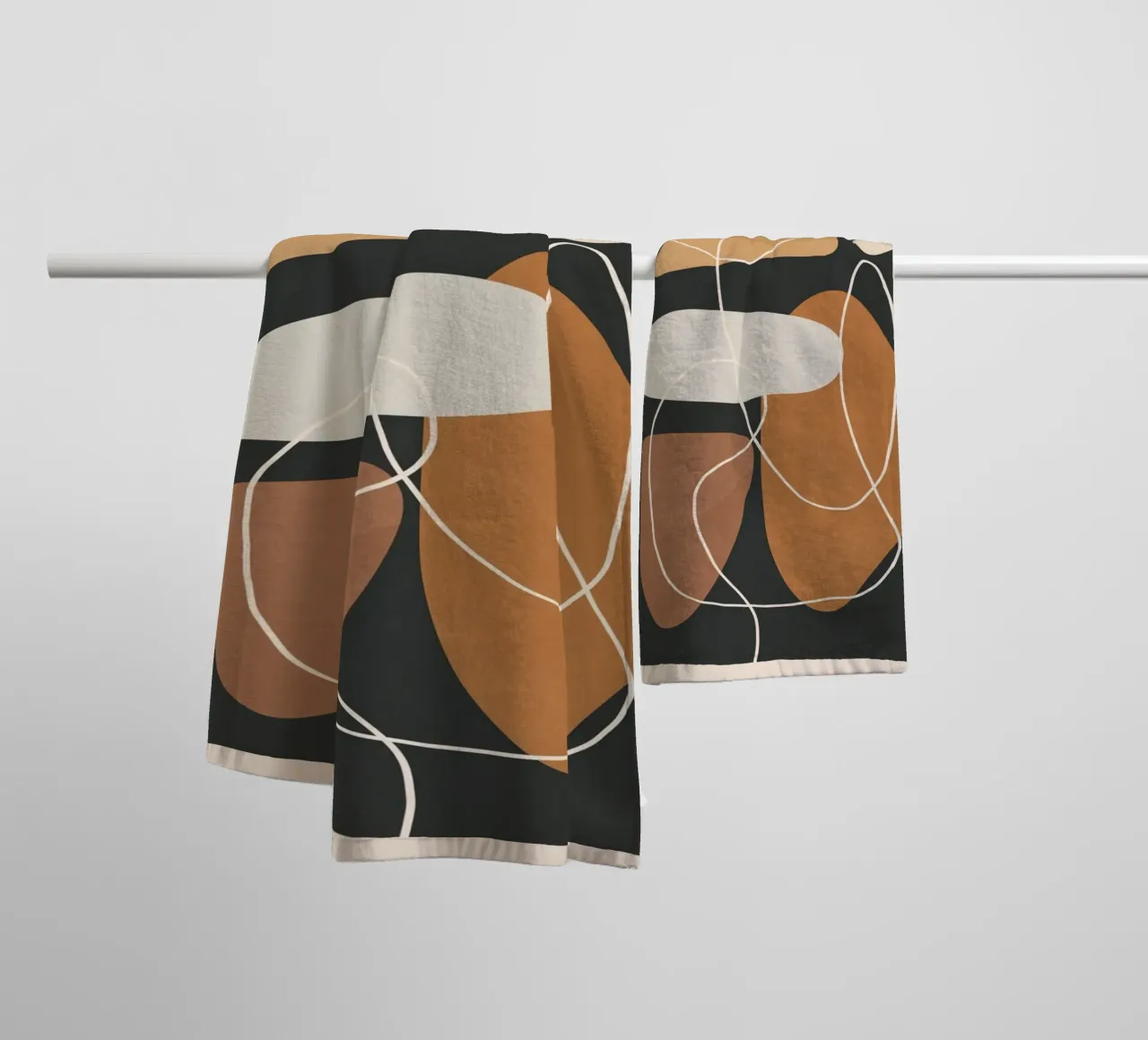 Minimal Colorful Abstract Shapes 1 serviette de bain de Flow Line