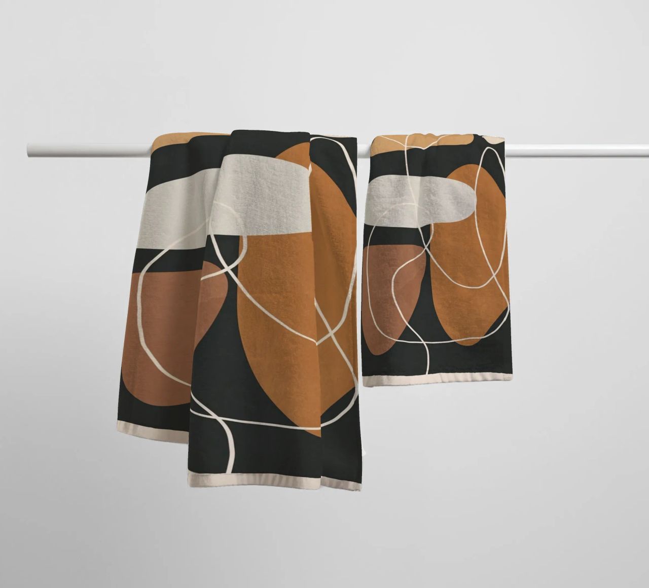 Minimal Colorful Abstract Shapes 1 toalla de baño de Flow Line