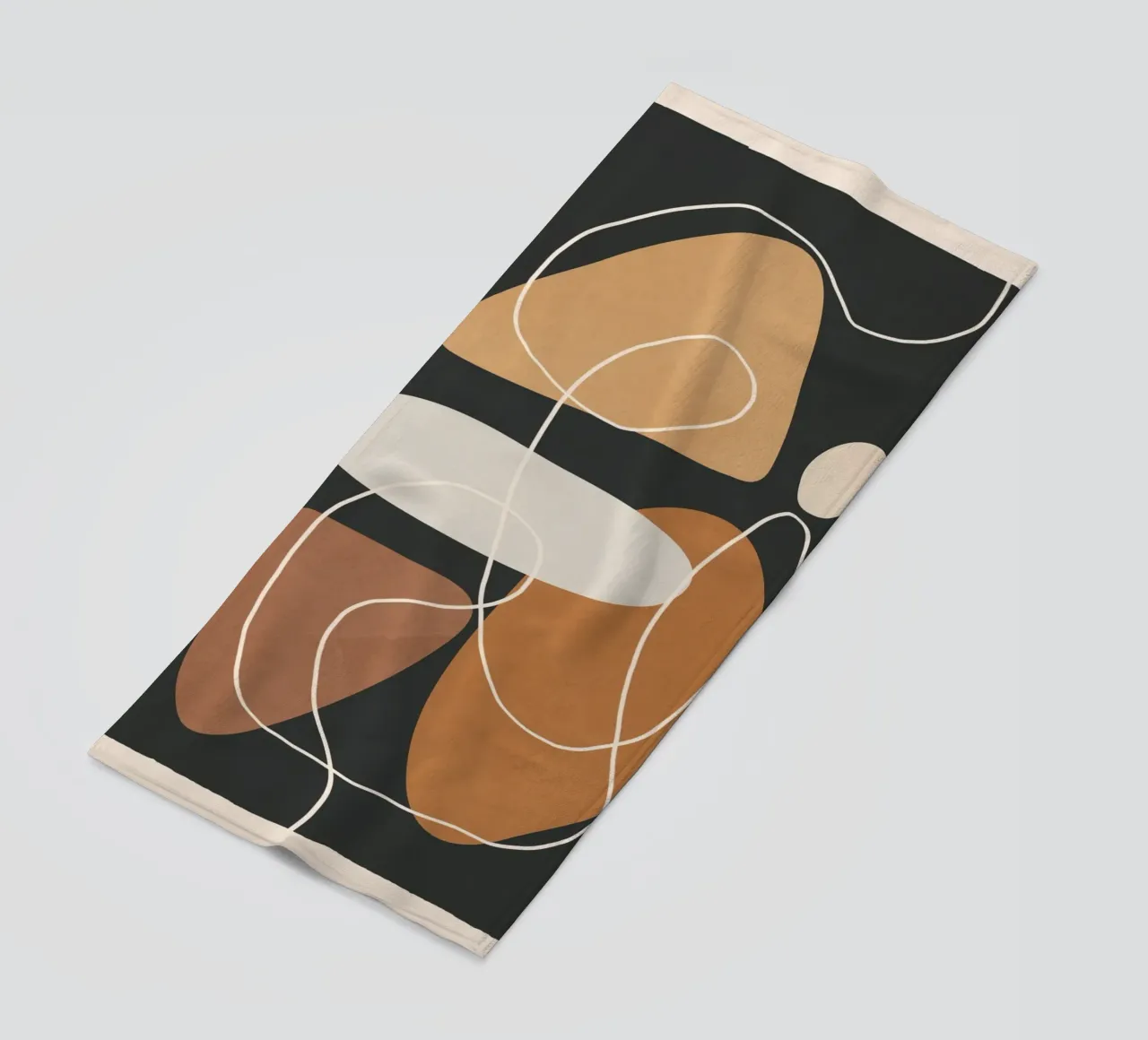 Minimal Colorful Abstract Shapes 1 toalla de playa de Flow Line