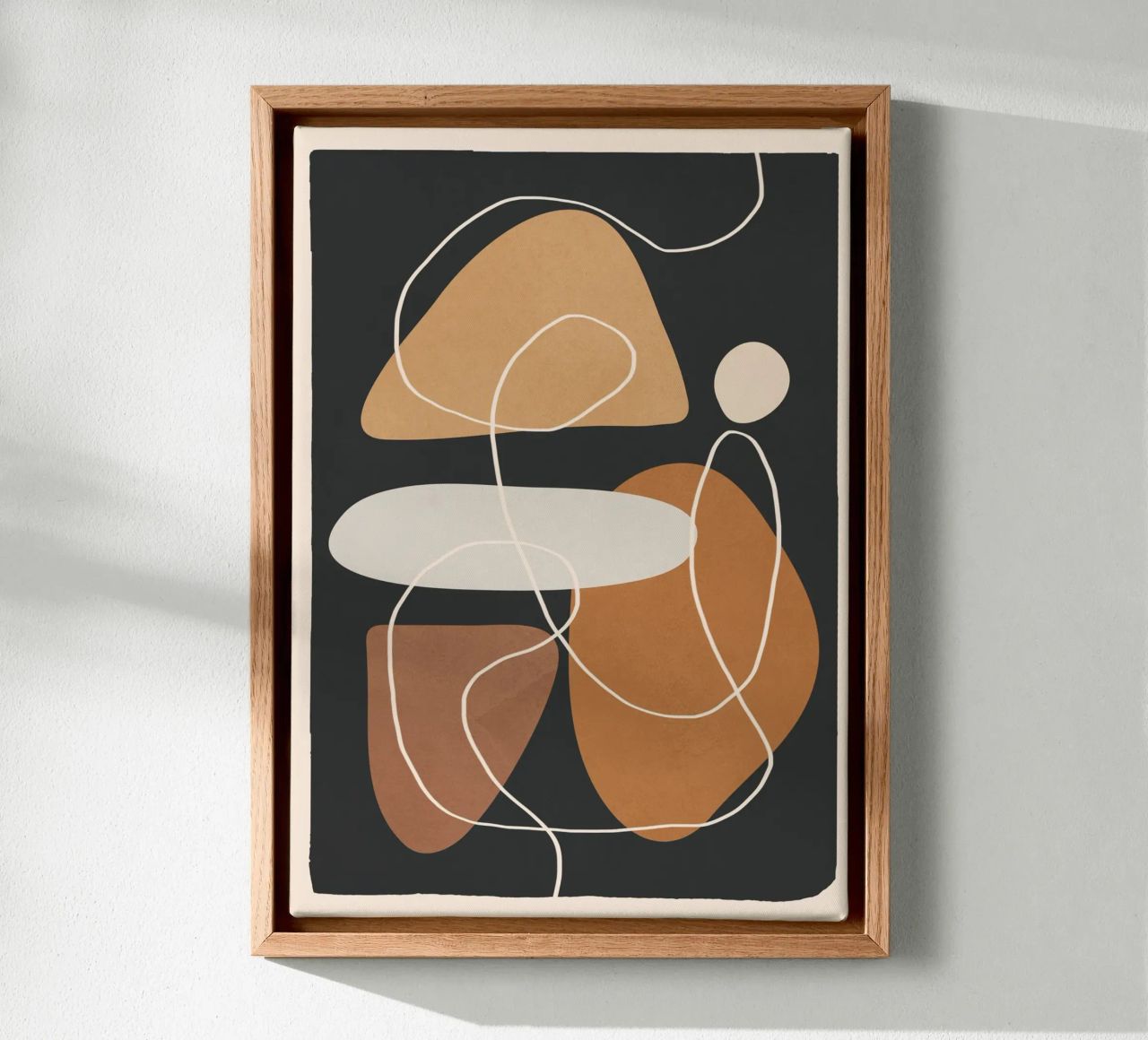 Minimal Colorful Abstract Shapes 1 canvas van Flow Line