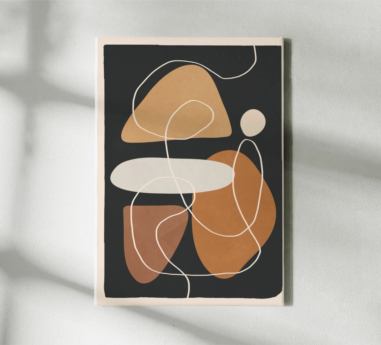 Minimal Colorful Abstract Shapes 1 canvas van Flow Line