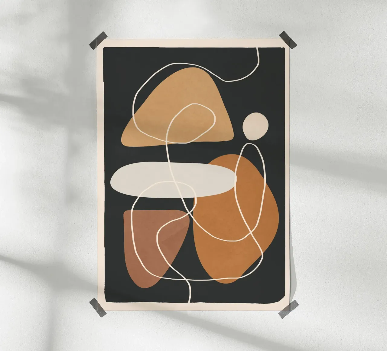 Minimal Colorful Abstract Shapes 1 hahnemühle van Flow Line
