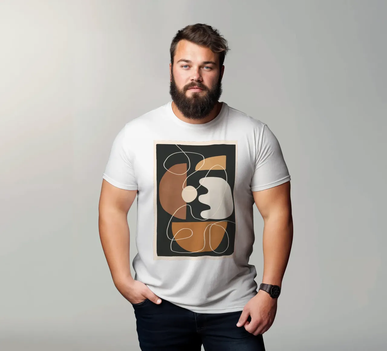 Minimal Colorful Abstract Shapes 2 t-shirt da Flow Line