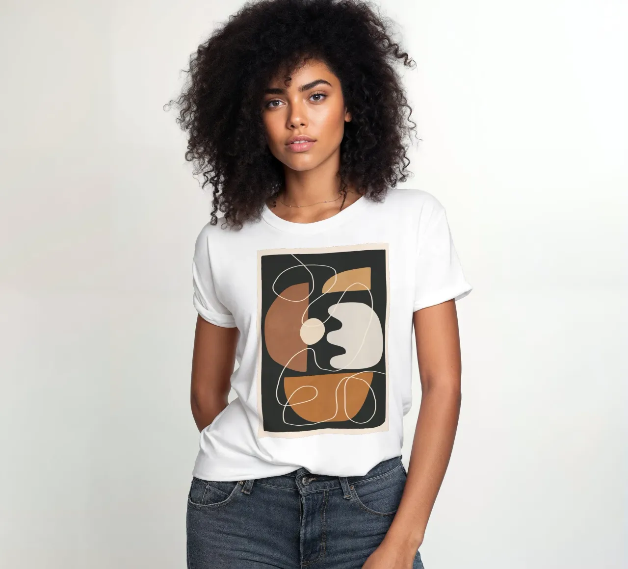 Minimal Colorful Abstract Shapes 2 t-shirt da donna da Flow Line