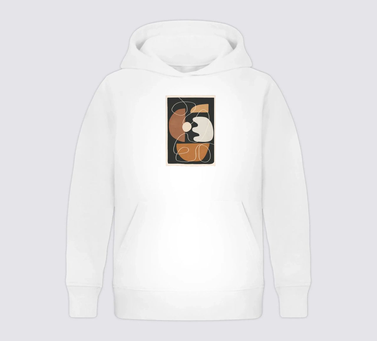 Minimal Colorful Abstract Shapes 2 felpa bambino con cappuccio da Flow Line