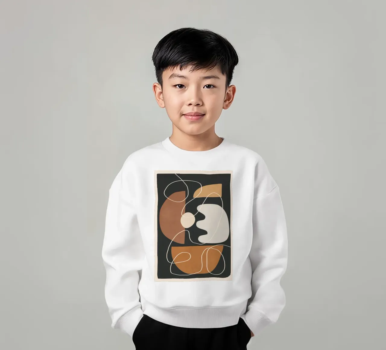 Minimal Colorful Abstract Shapes 2 sweat enfant de Flow Line