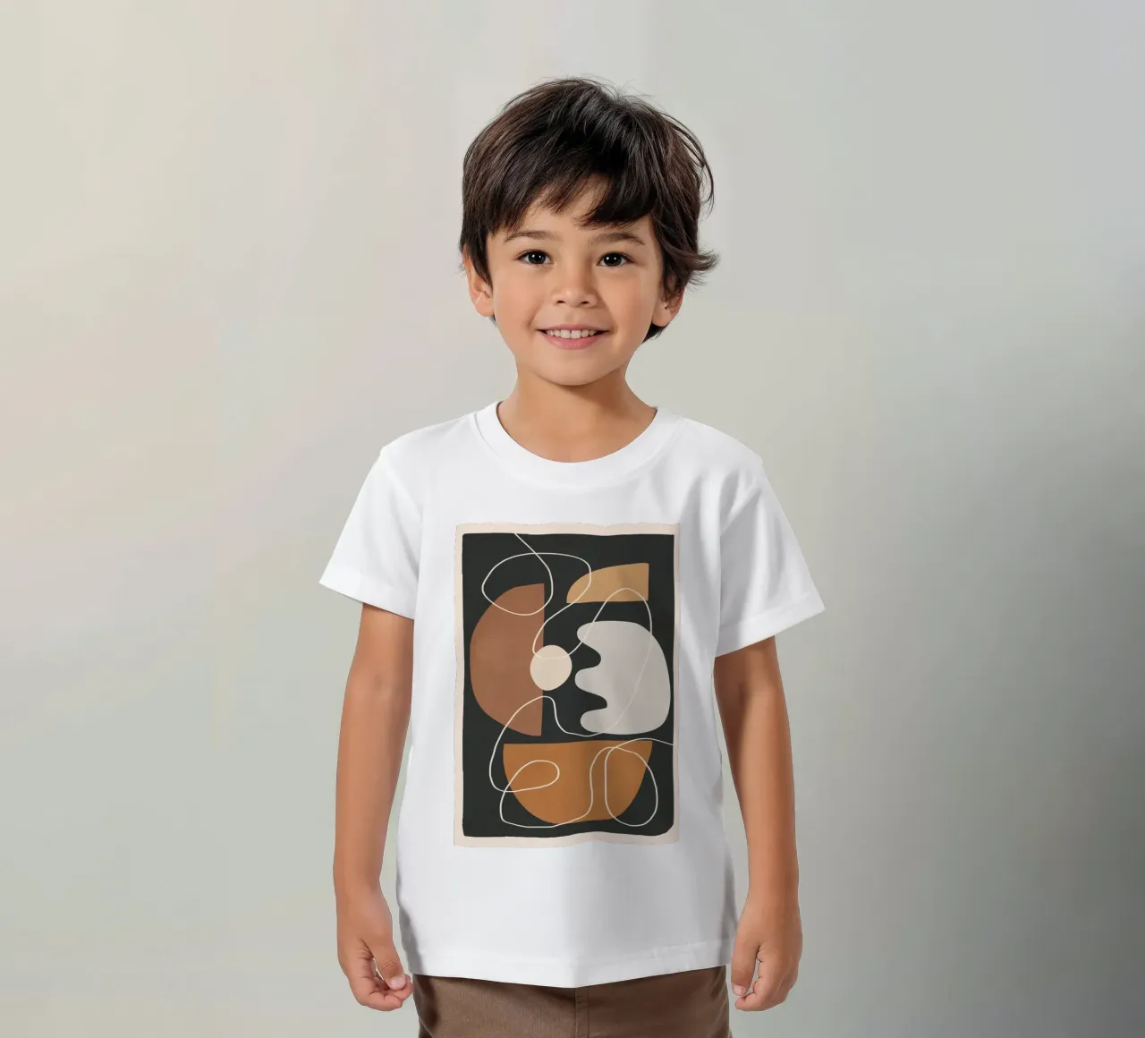 Minimal Colorful Abstract Shapes 2 t-shirt bambini da Flow Line