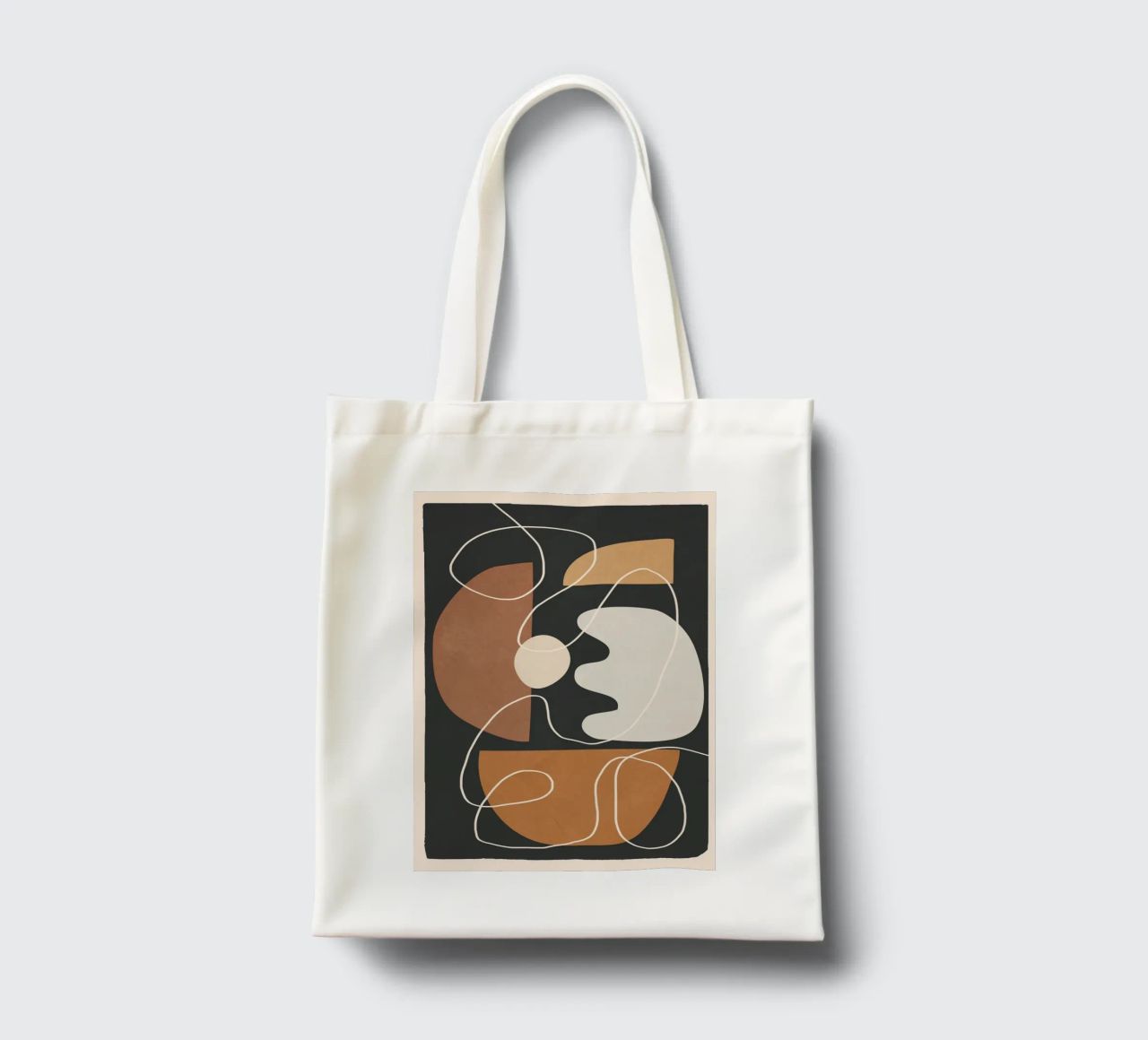 Minimal Colorful Abstract Shapes 2 borsa in juta da Flow Line