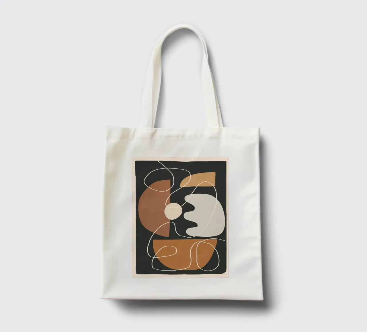 Minimal Colorful Abstract Shapes 2 borsa in juta da Flow Line