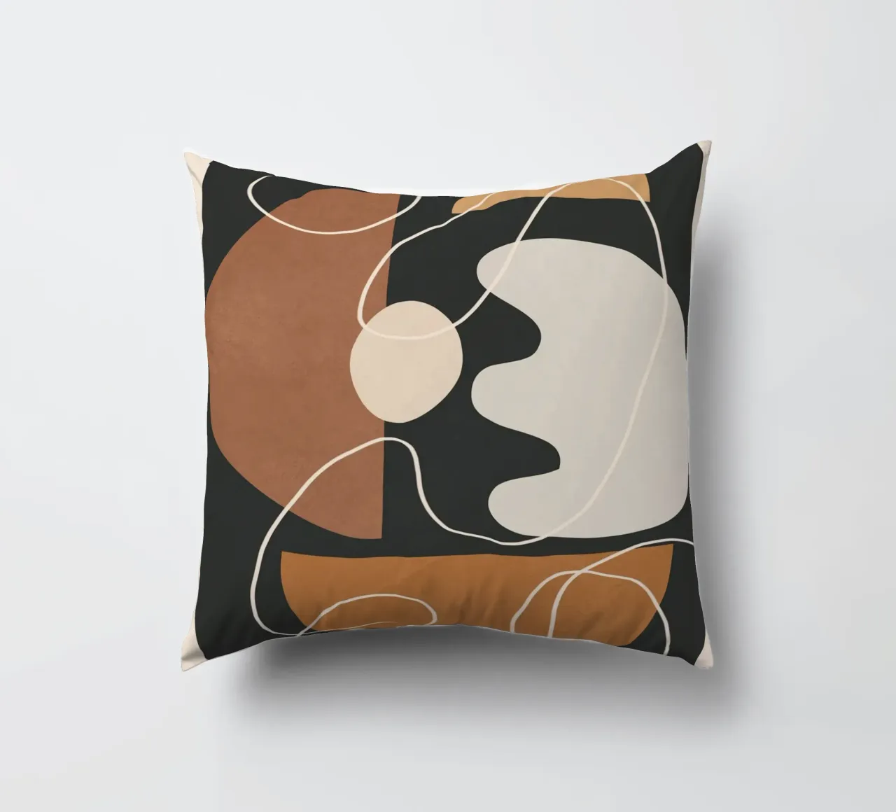 Minimal Colorful Abstract Shapes 2 coussin de Flow Line