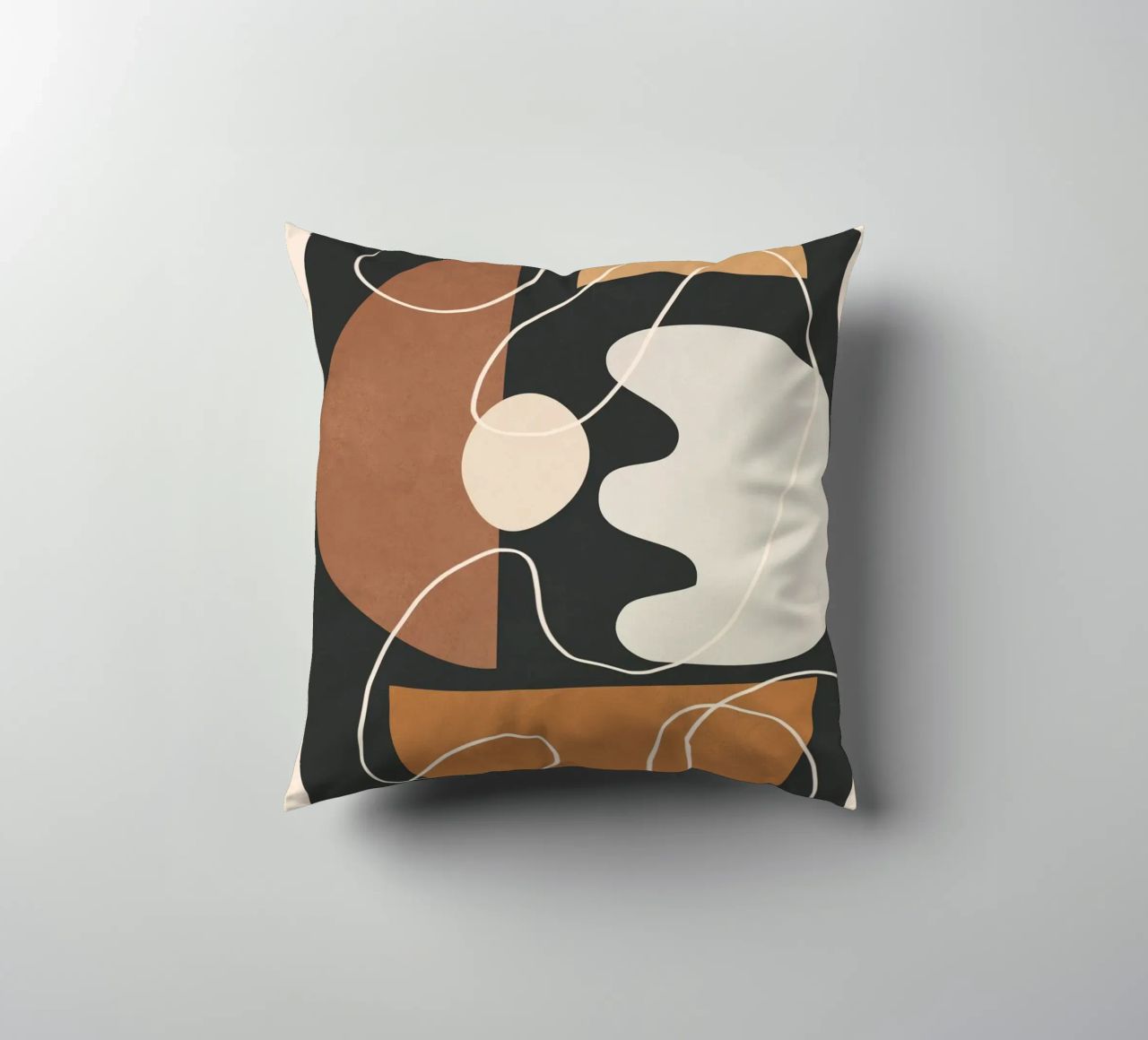 Minimal Colorful Abstract Shapes 2 cuscino da Flow Line