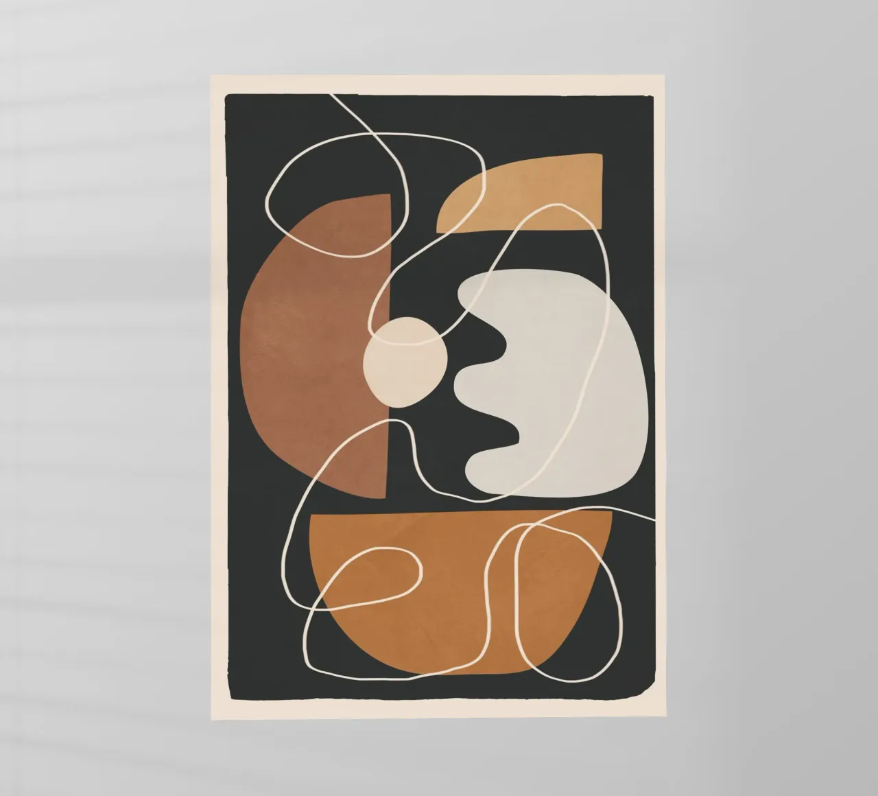 Minimal Colorful Abstract Shapes 2 backlit folie van Flow Line
