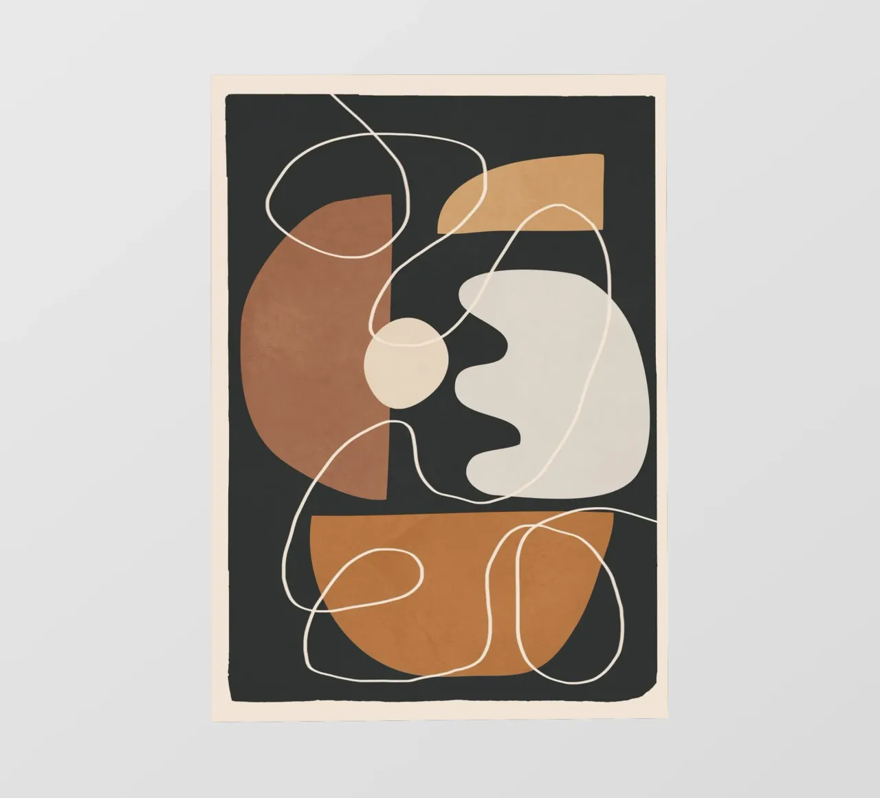 Minimal Colorful Abstract Shapes 2 backlit folie van Flow Line