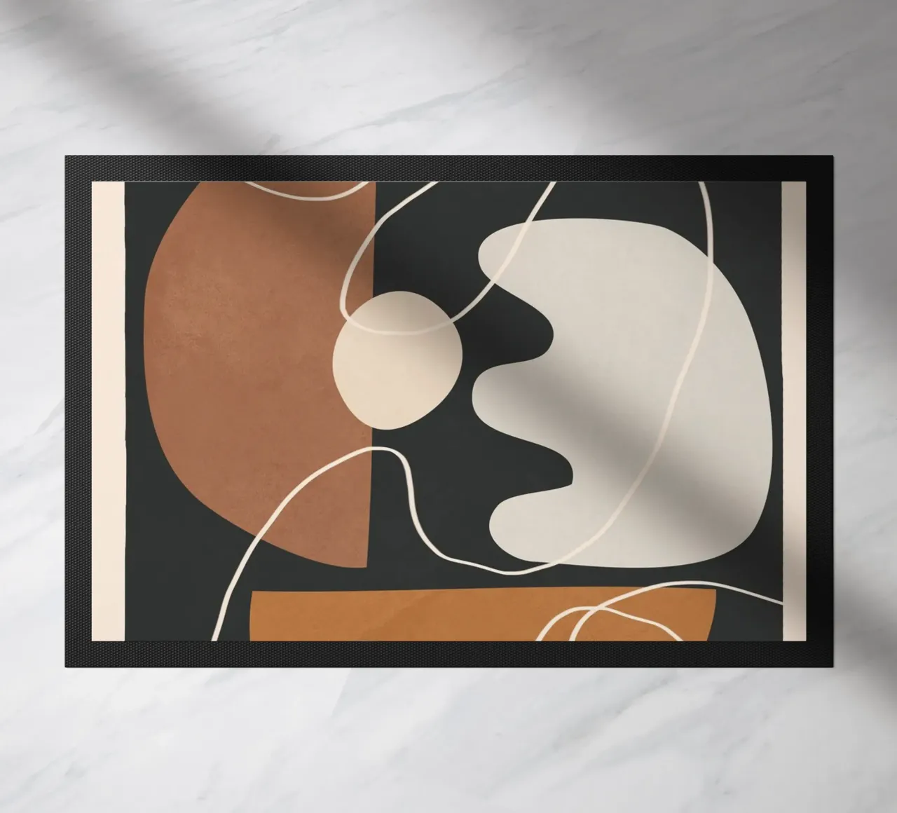 Minimal Colorful Abstract Shapes 2 deurmat van Flow Line