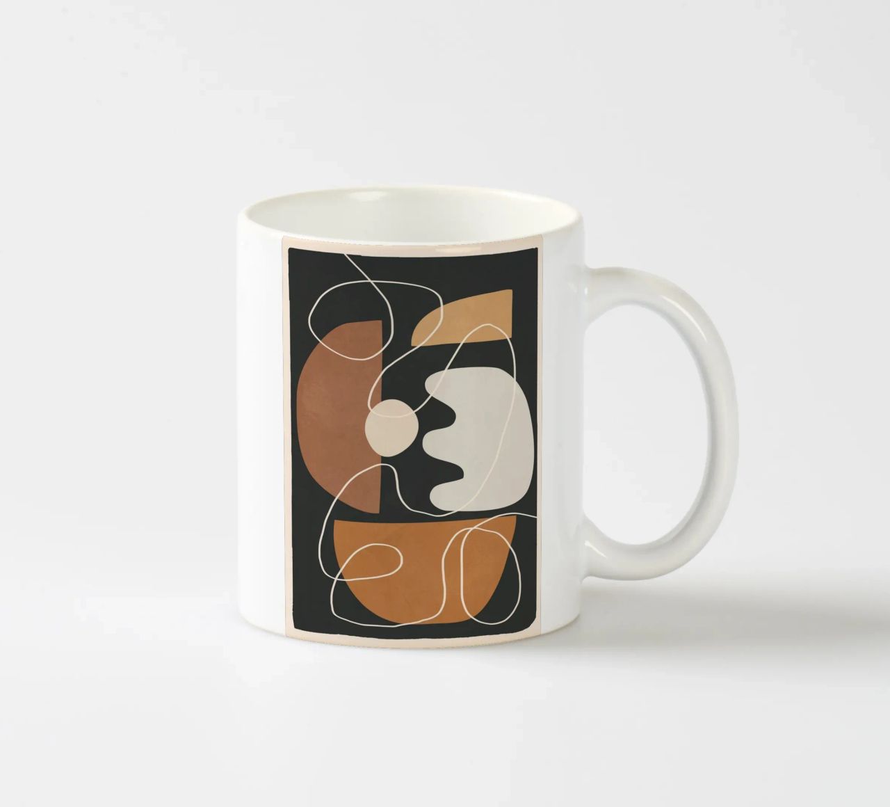 Minimal Colorful Abstract Shapes 2 tazza in ceramica da Flow Line