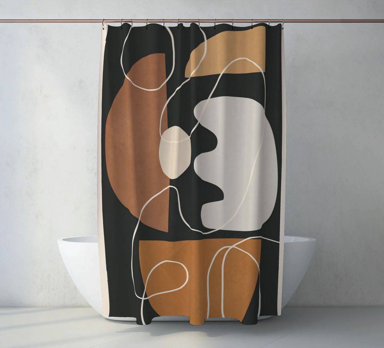 Minimal Colorful Abstract Shapes 2 tenda da doccia da Flow Line