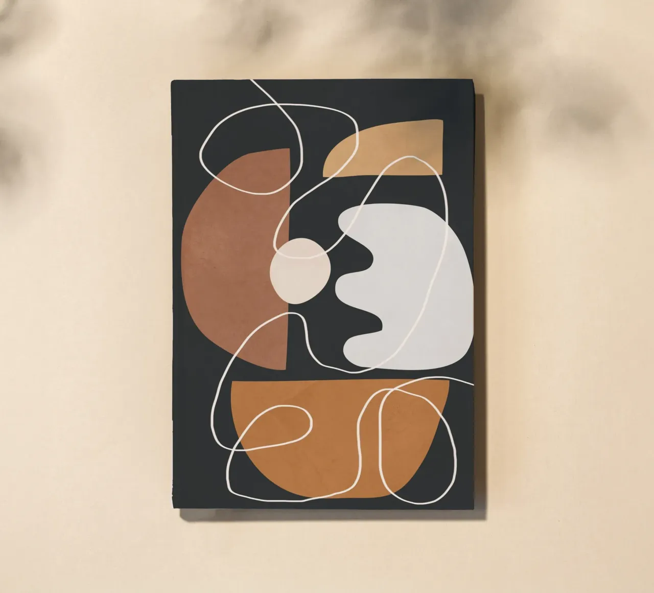 Minimal Colorful Abstract Shapes 2 cuaderno de Flow Line