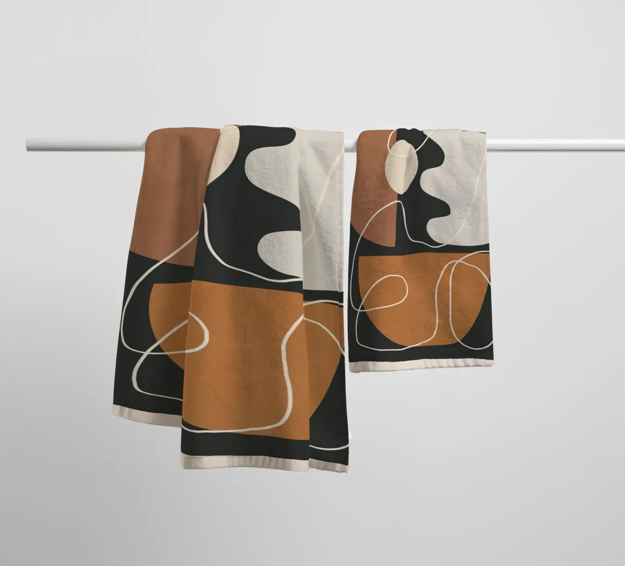 Minimal Colorful Abstract Shapes 2 toalla de baño de Flow Line