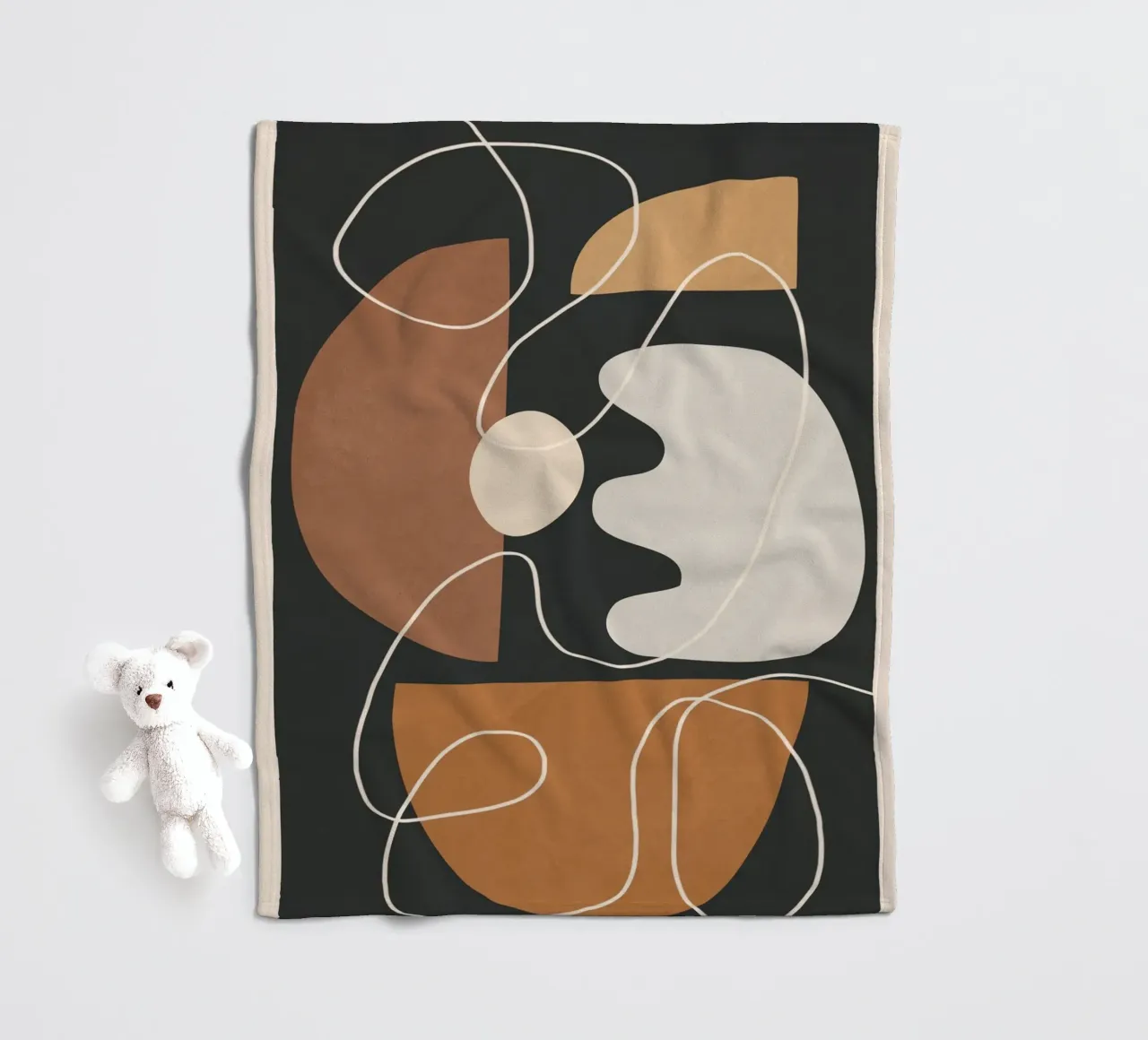 Minimal Colorful Abstract Shapes 2 plaid polaire de Flow Line