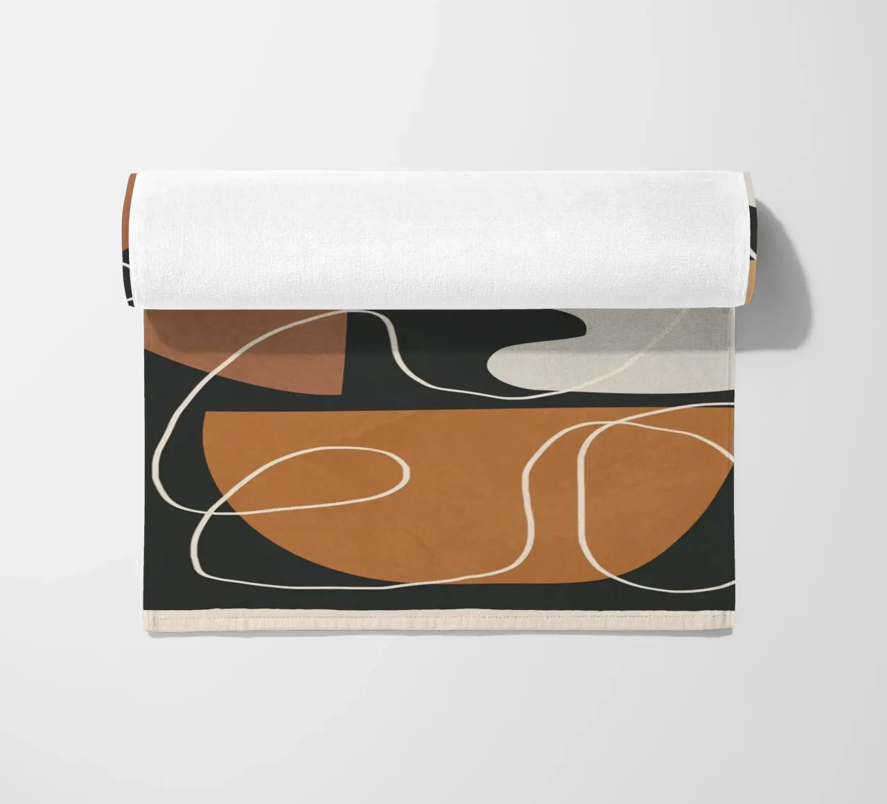 Minimal Colorful Abstract Shapes 2 serviette de plage de Flow Line