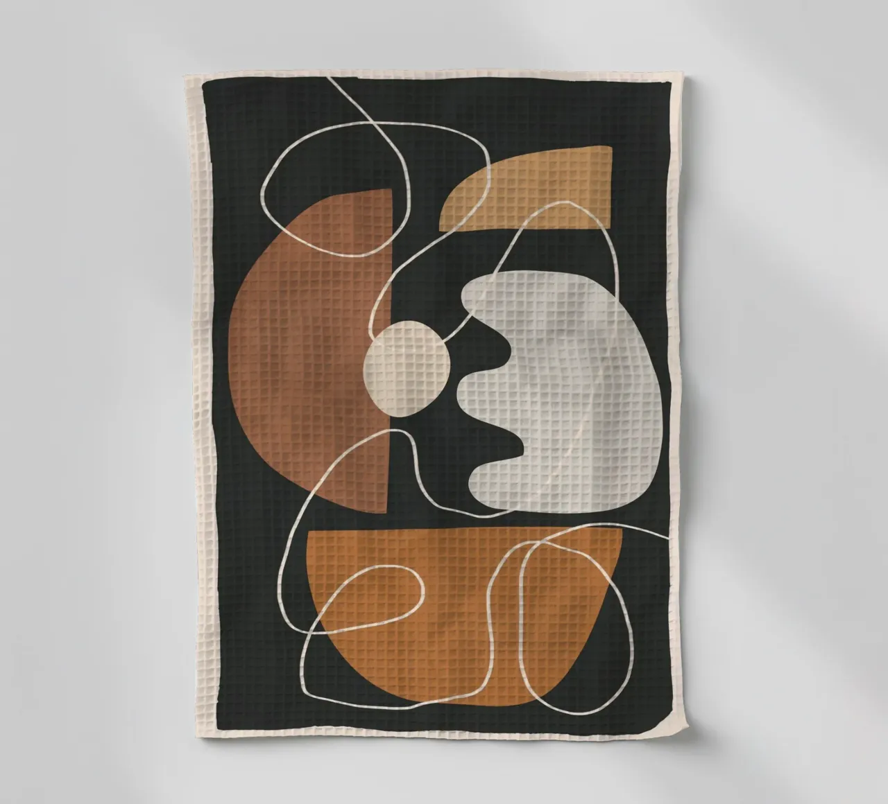 Minimal Colorful Abstract Shapes 2 torchon de Flow Line