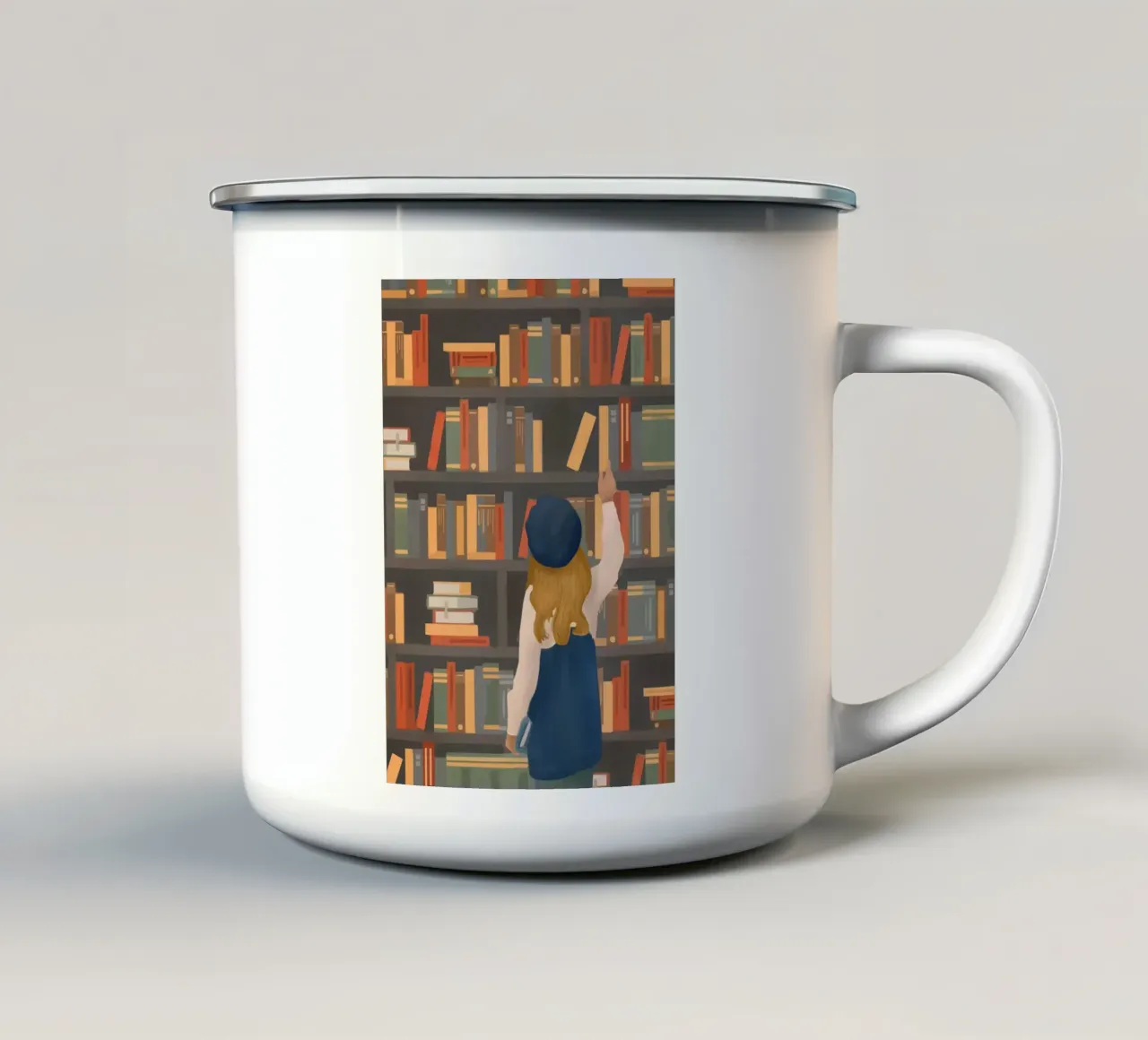 Library Love tazza in smalto da Flow Line