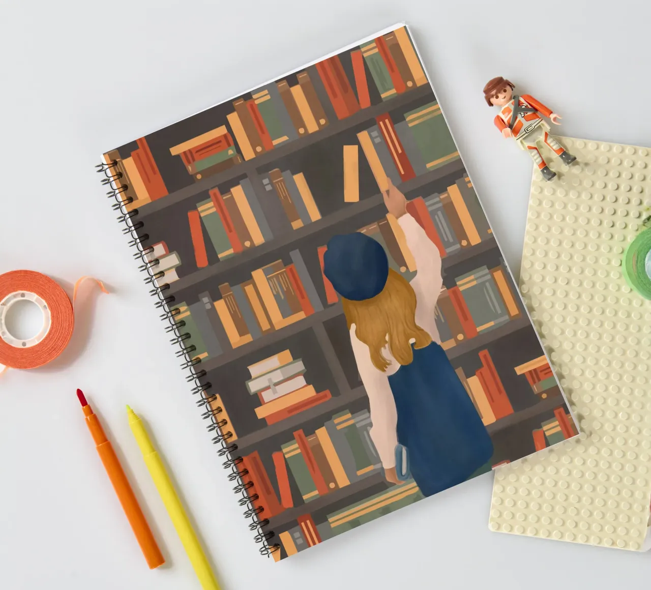 Library Love spiral notebook by Flow Line