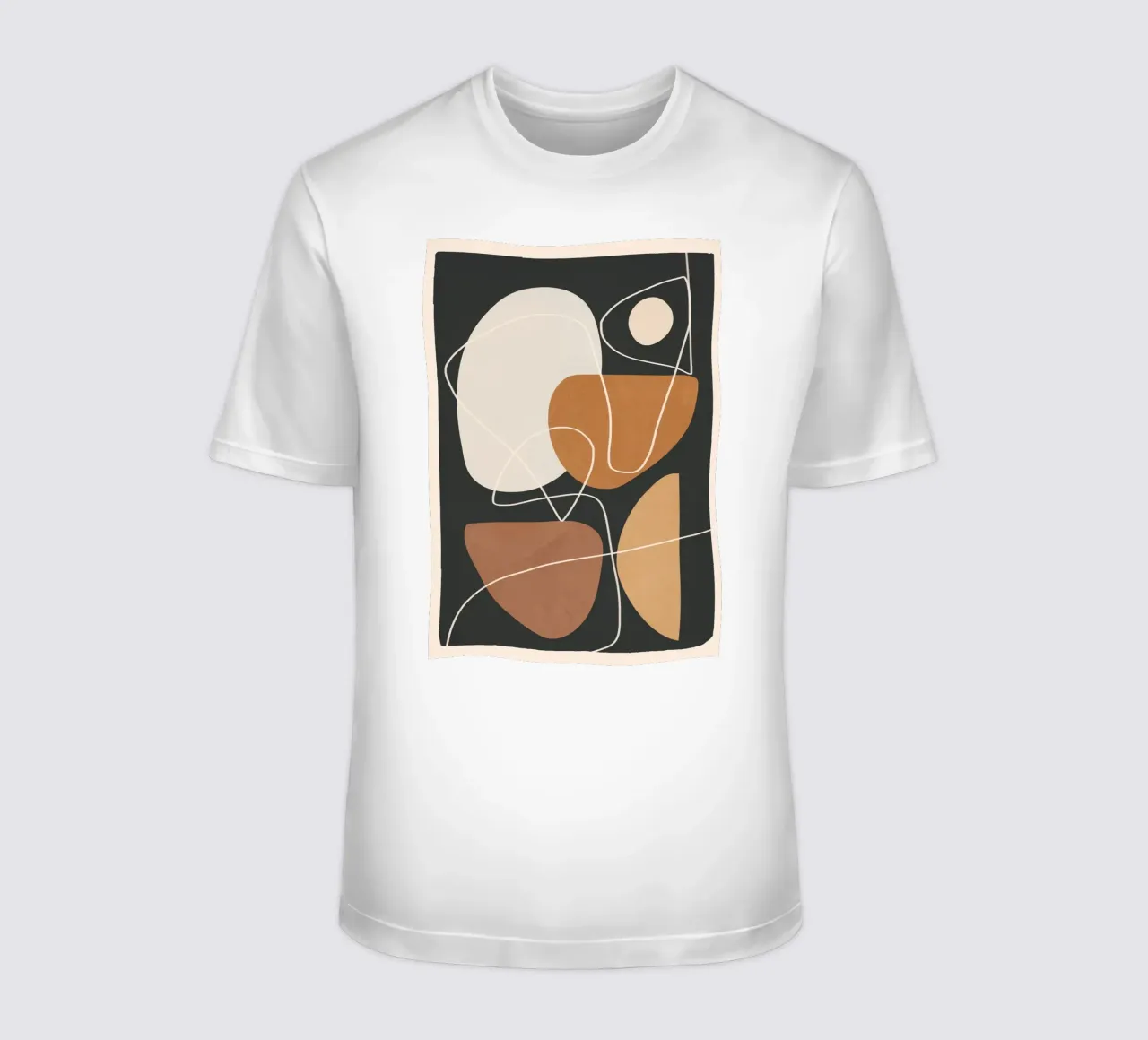 Minimal Colorful Abstract Shapes 3 t-shirt da Flow Line