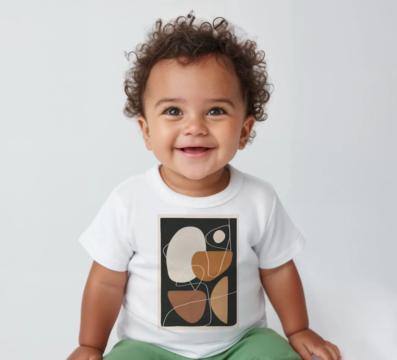 Minimal Colorful Abstract Shapes 3 t-shirt pour bébé de Flow Line