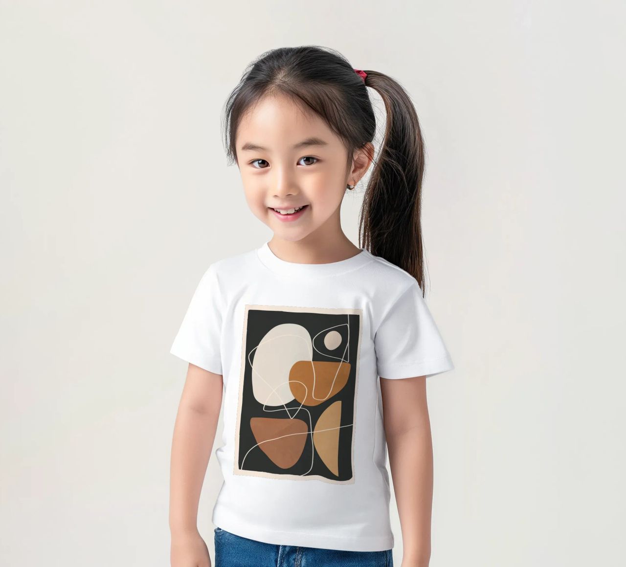 Minimal Colorful Abstract Shapes 3 t-shirt bambini da Flow Line