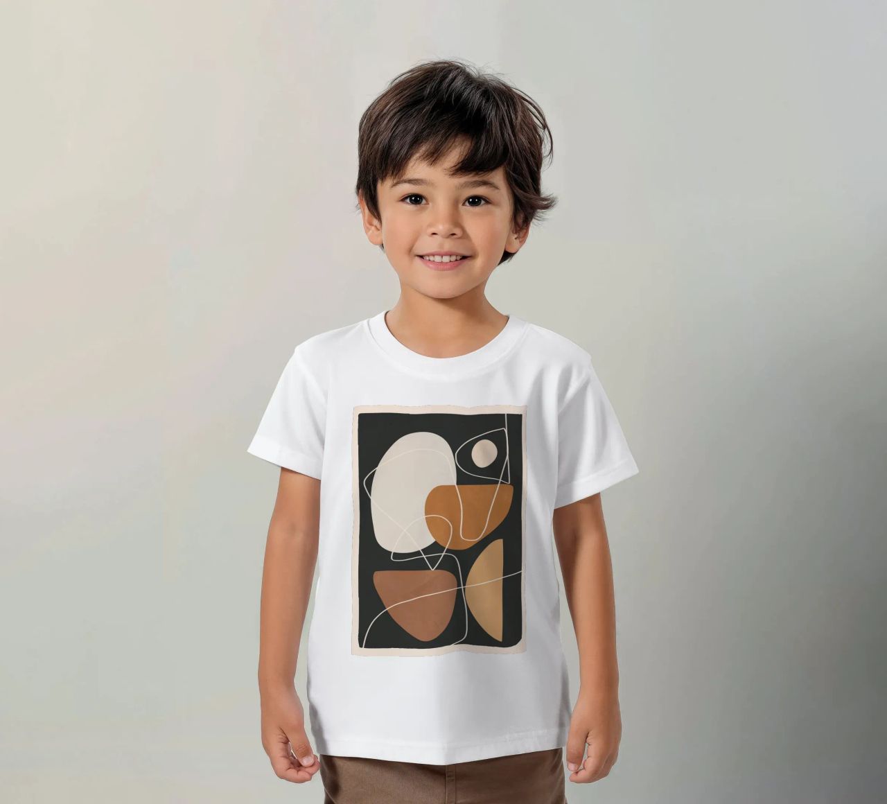 Minimal Colorful Abstract Shapes 3 t-shirt bambini da Flow Line