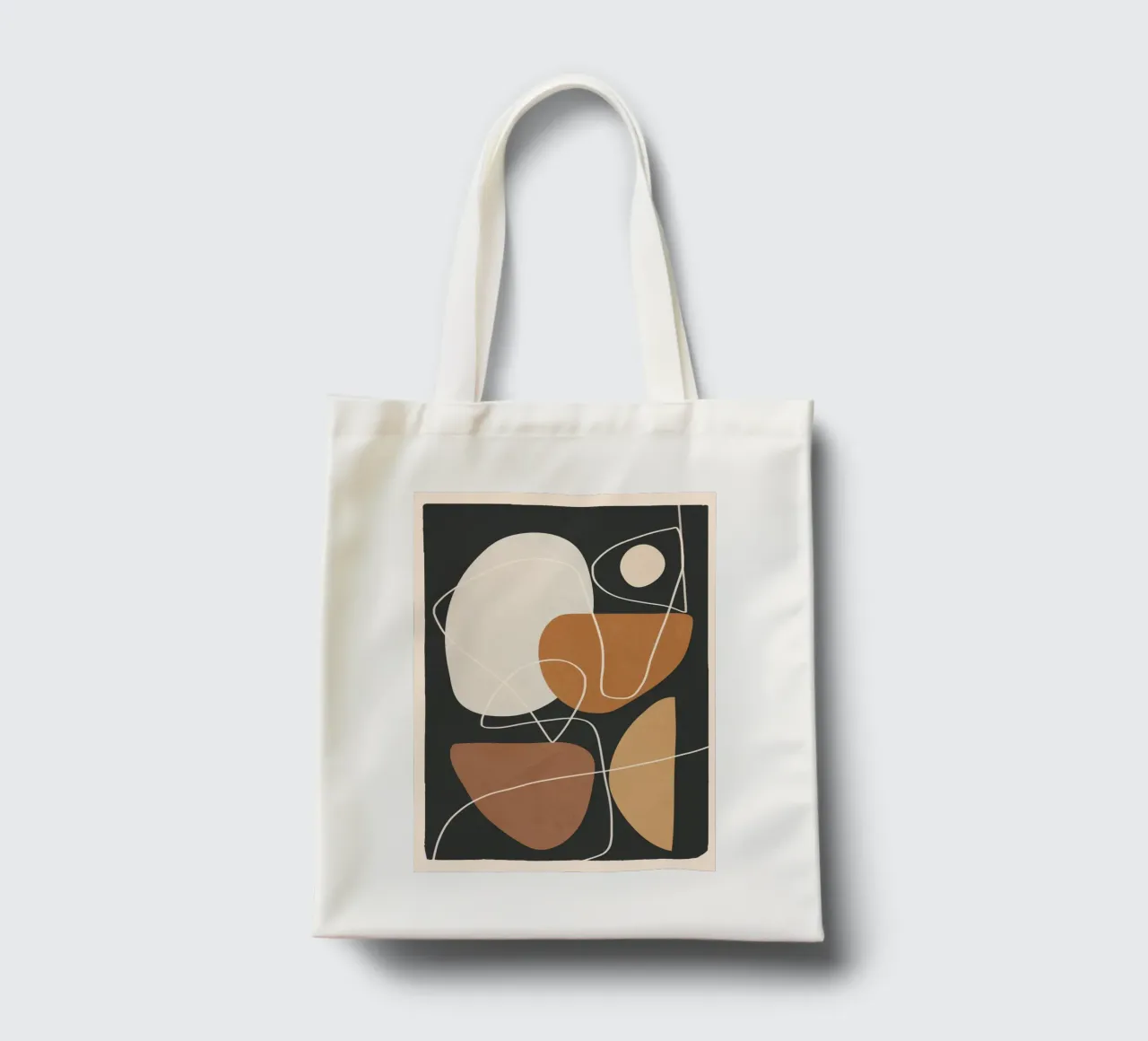 Minimal Colorful Abstract Shapes 3 borsa in juta da Flow Line