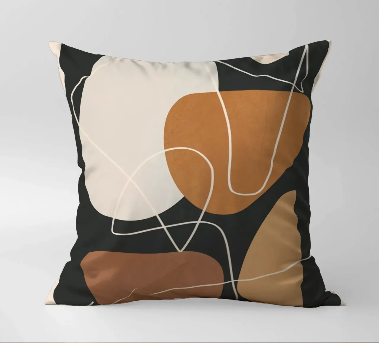Minimal Colorful Abstract Shapes 3 coussin de Flow Line