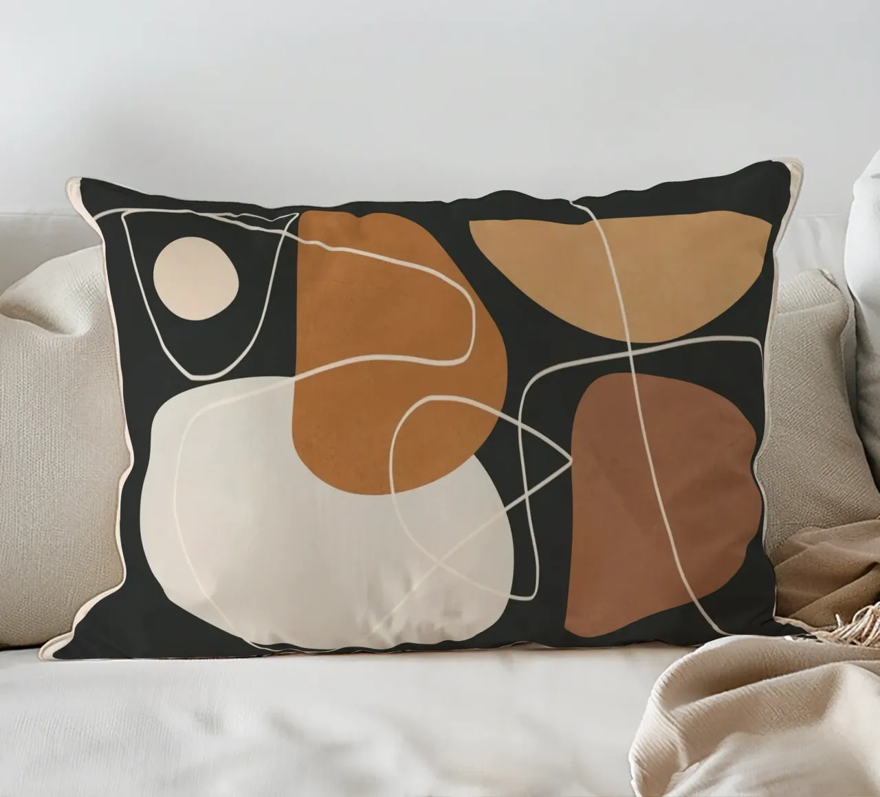 Minimal Colorful Abstract Shapes 3 cuscino da Flow Line