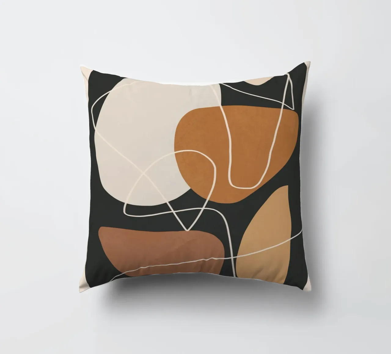 Minimal Colorful Abstract Shapes 3 coussin de Flow Line