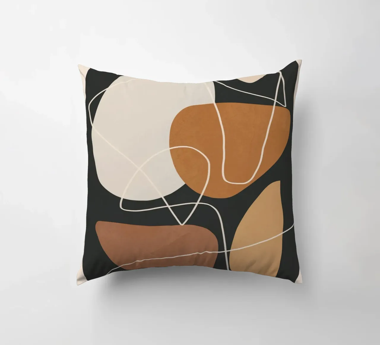 Minimal Colorful Abstract Shapes 3 coussin de Flow Line