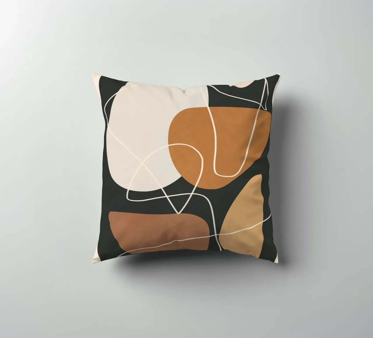 Minimal Colorful Abstract Shapes 3 coussin de Flow Line