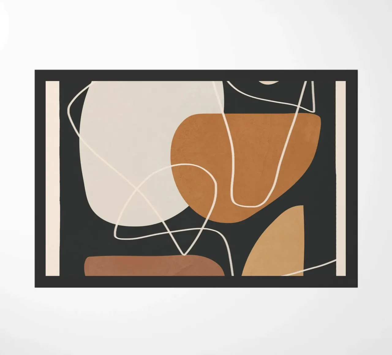 Minimal Colorful Abstract Shapes 3 deurmat van Flow Line