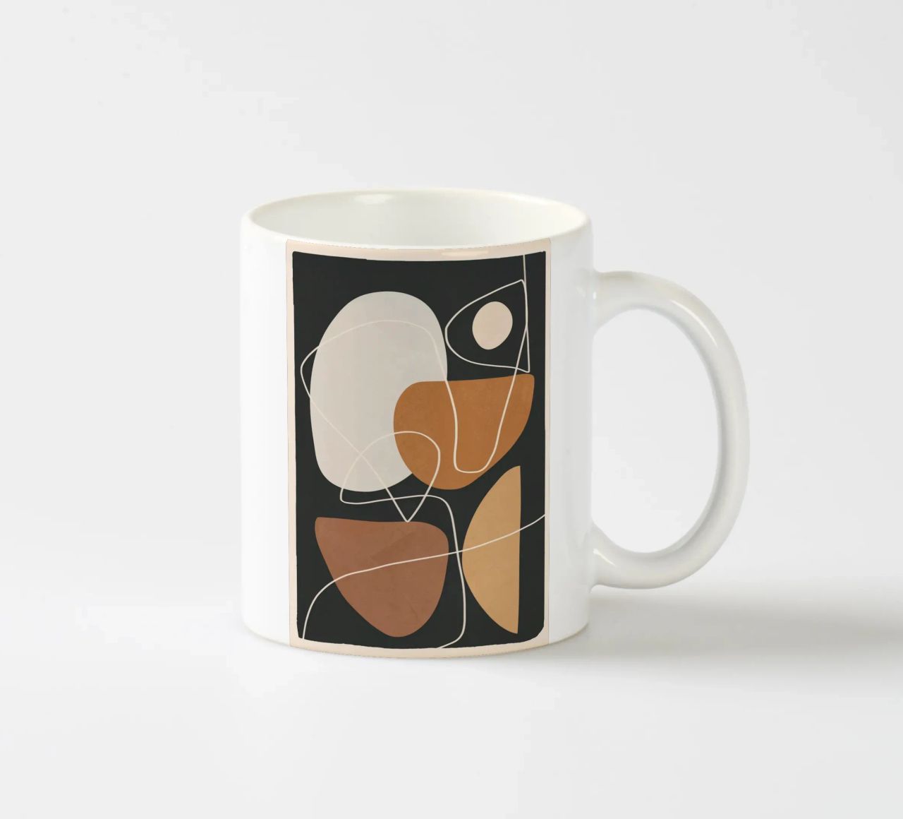 Minimal Colorful Abstract Shapes 3 tazza in ceramica da Flow Line