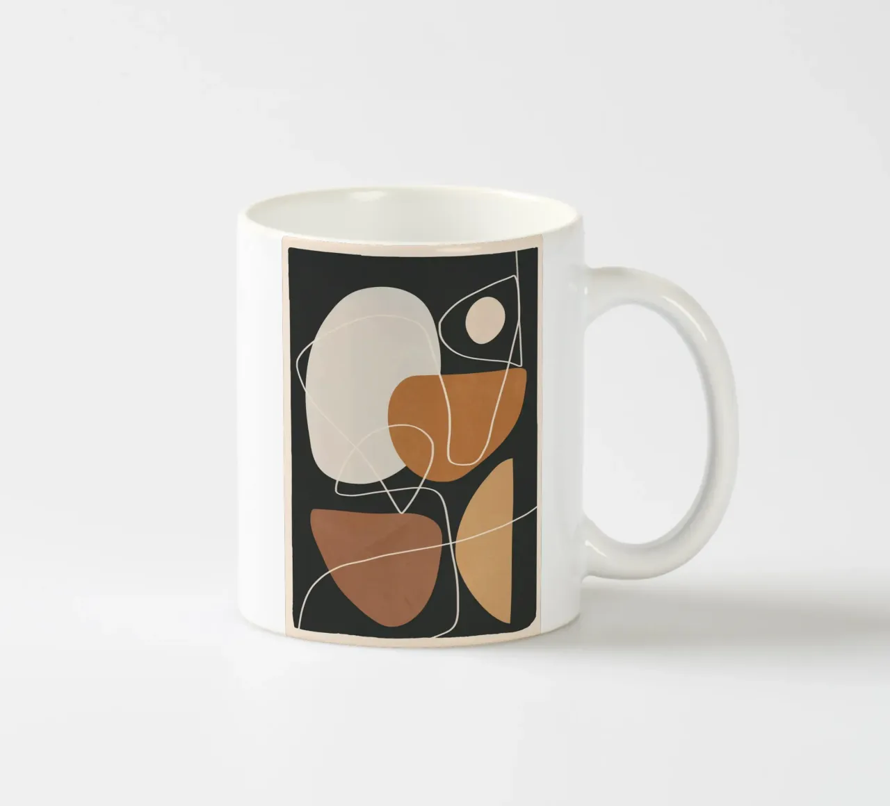 Minimal Colorful Abstract Shapes 3 mug en céramique de Flow Line